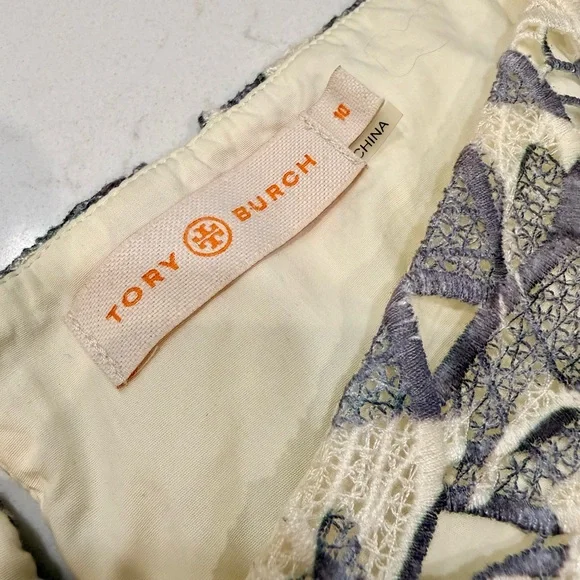 EUC Tory Burch Ian Guipure Lace Top – Size 10 - Picture 6 of 10